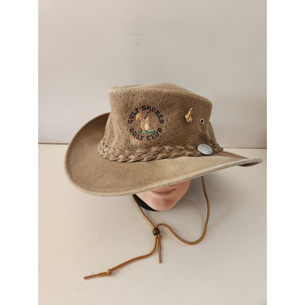 Aussie Chiller Soak Me Tan Gulf Shores Golf Club Hat Size XL, Made In Australia
